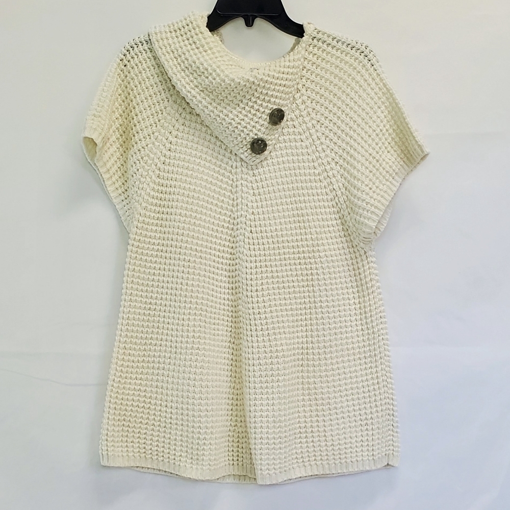 Worthington Crochet Knit Short Sleeve Tunic